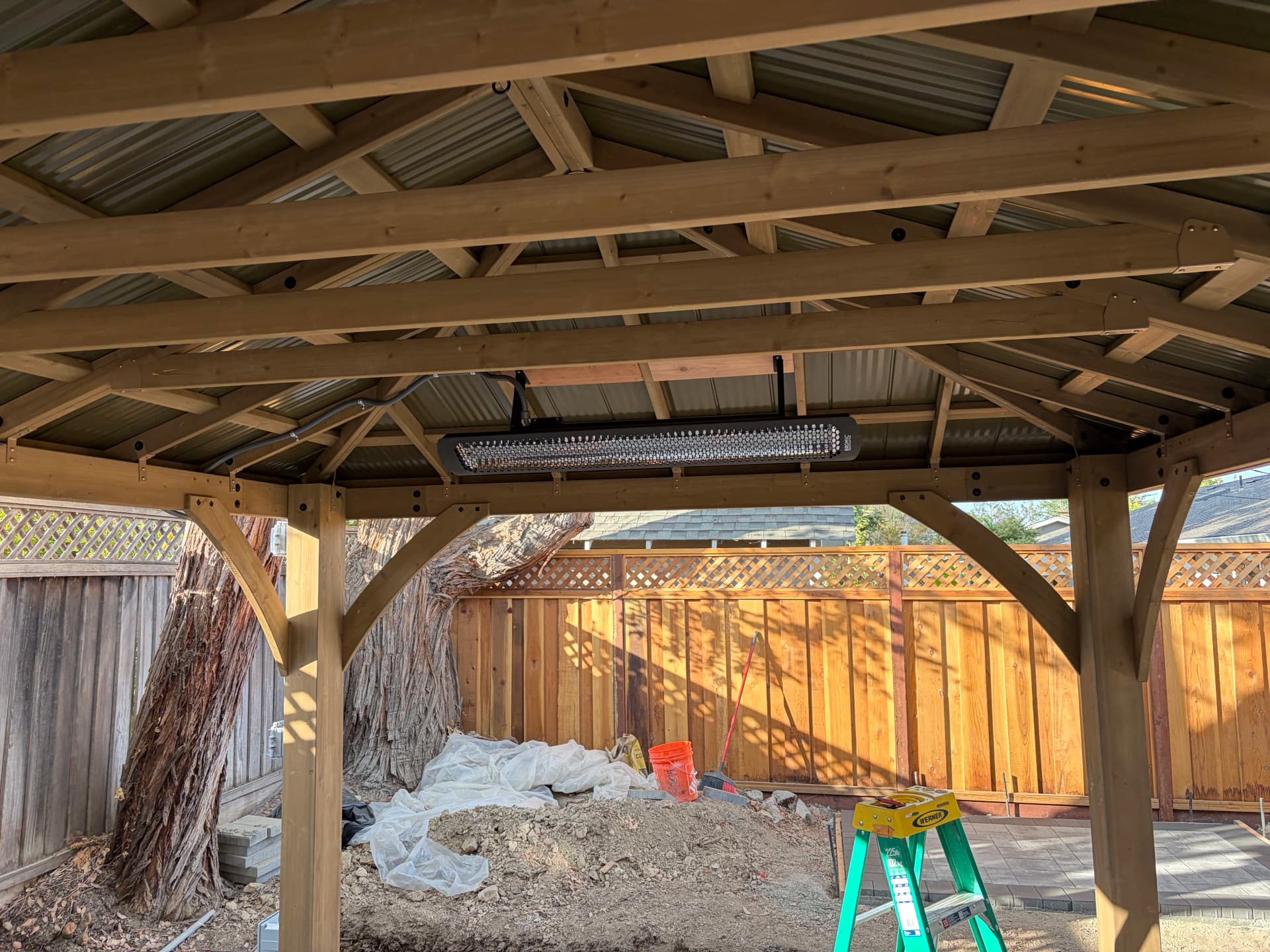 Outdoor Heater Install Inside a Backyard Gazebo image