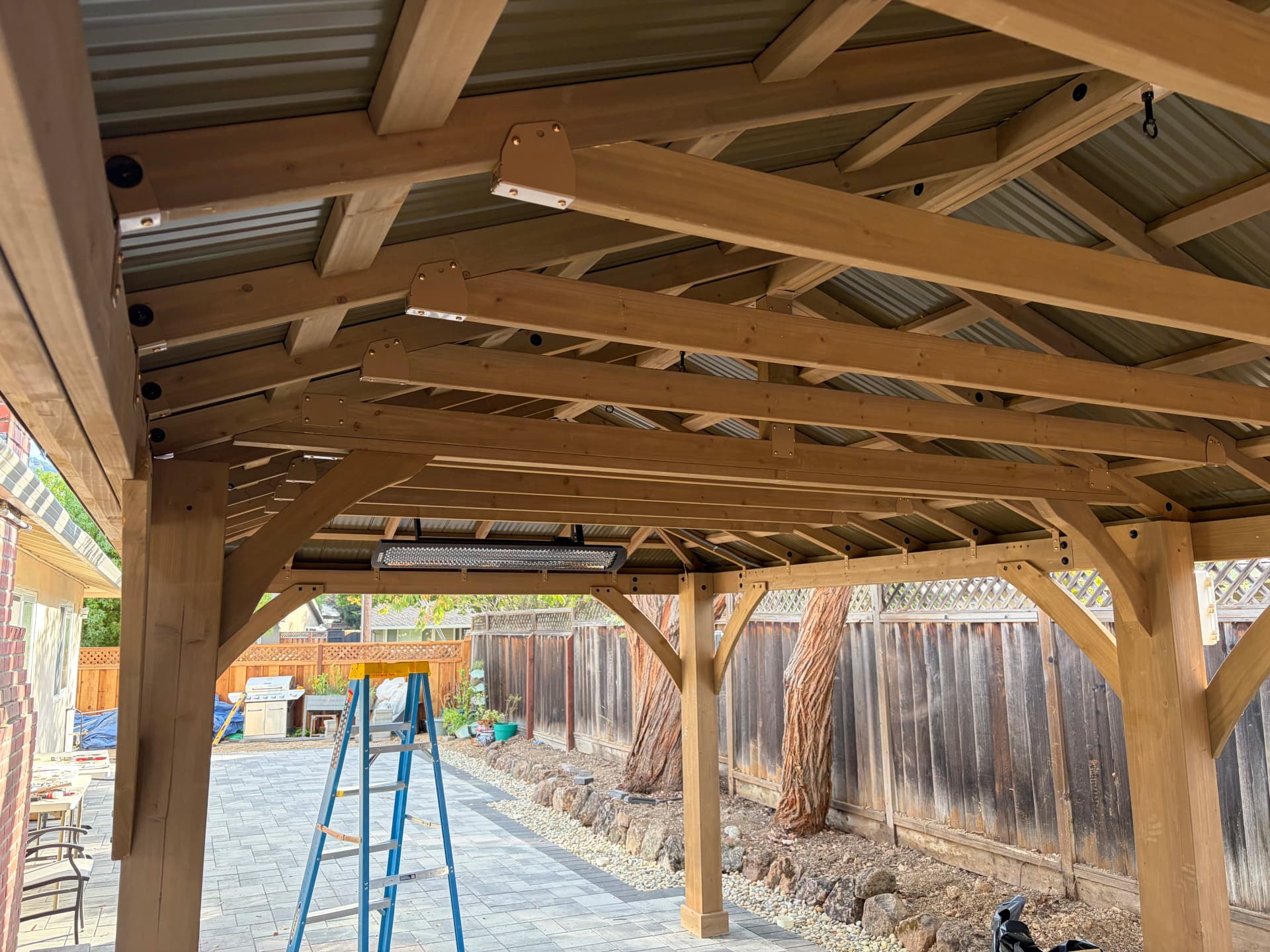 Gallery photos for Outdoor Heater Install Inside a Backyard Gazebo: Image #1