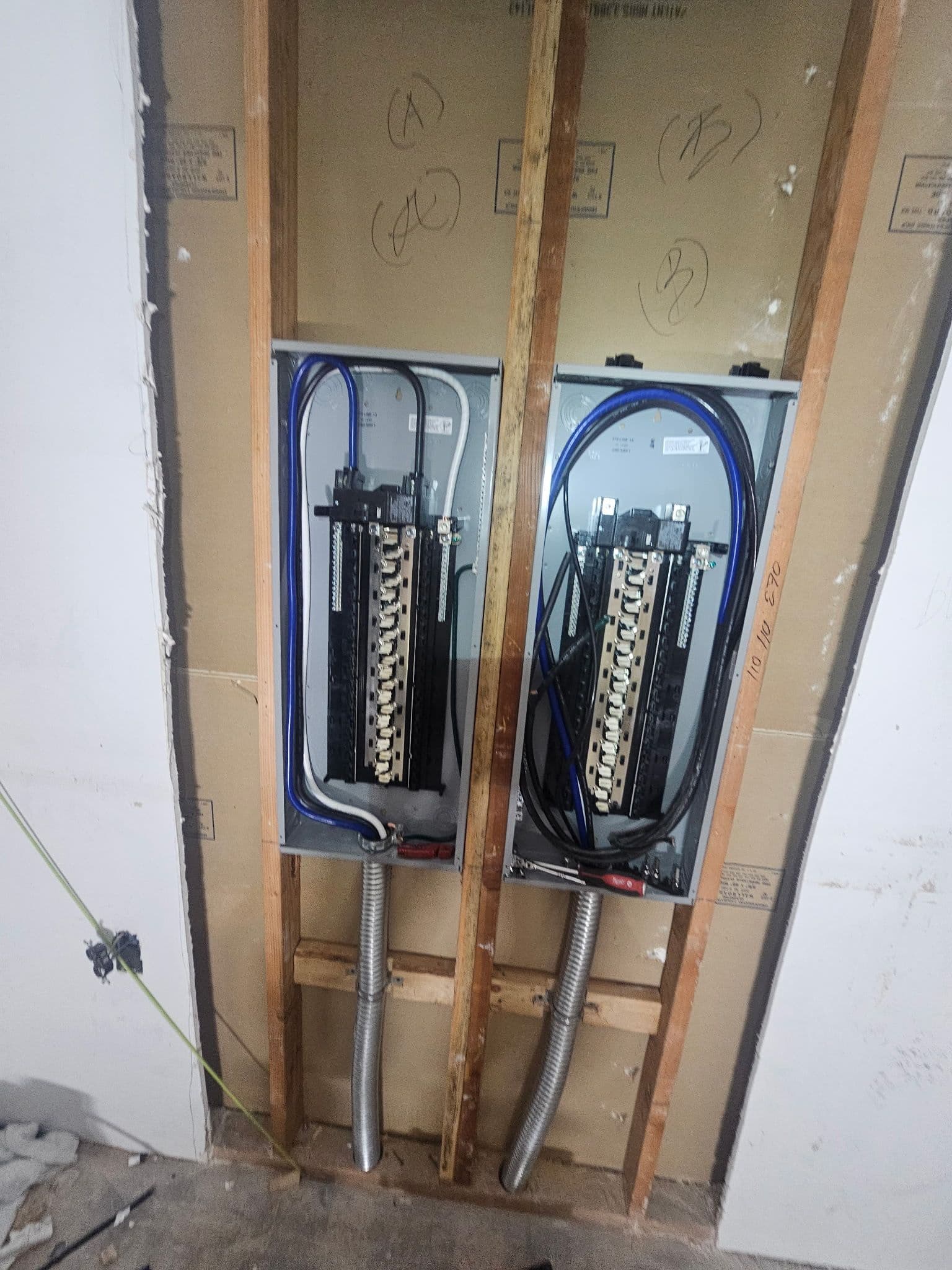 Project Dual Subpanel Install Wired Clean and Up to Code image