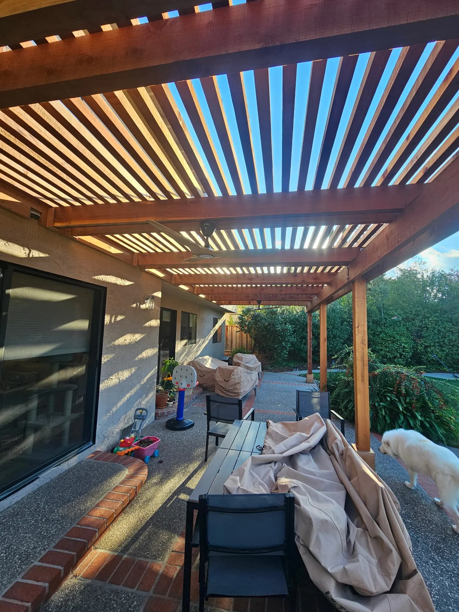 Pergola Ceiling Fan Installation in Almaden Valley San Jose image