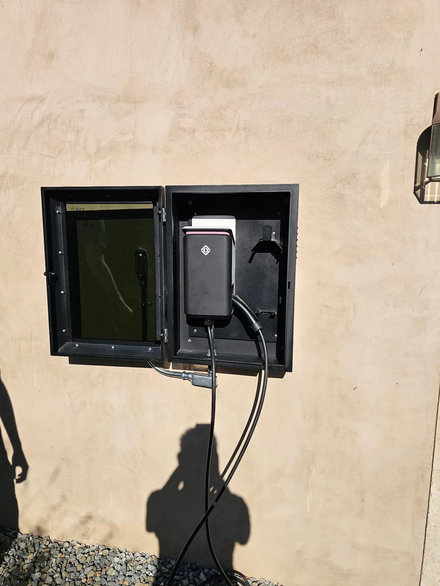 Home EV Charger Install With Outdoor Enclosure Done Right image